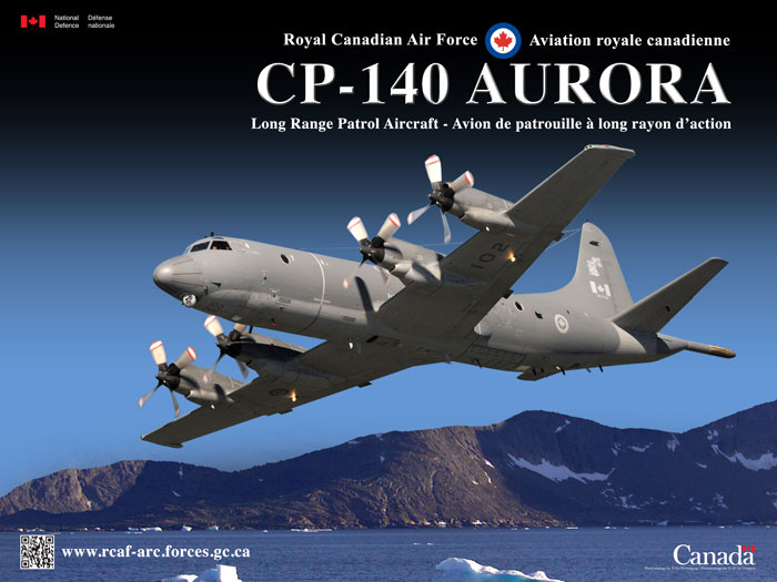 The Royal Canadian Air Force is operating 14 CP-140 Aurora aircraft in the maritime and arctic patrol mission. Photo: RCAF. 
