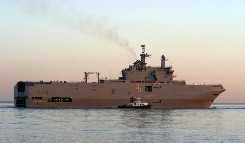 In March 2014 Vladivostok began her sea trials sailing out of the Atlantic port of Saint Nazaire.