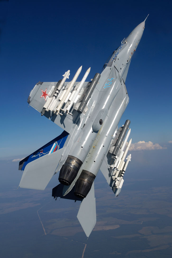 The Russian United Aircraft Corporation has been offering the MiG-35 to a number of international customers, but sofar this 'super Fulcrum' failed to gain international orders. The Russian Air Force is expected to place the first order by 2016, if it fails to secure funding for more sophisticated and stealthy 'light advanced fighter'. Photo: RAC 