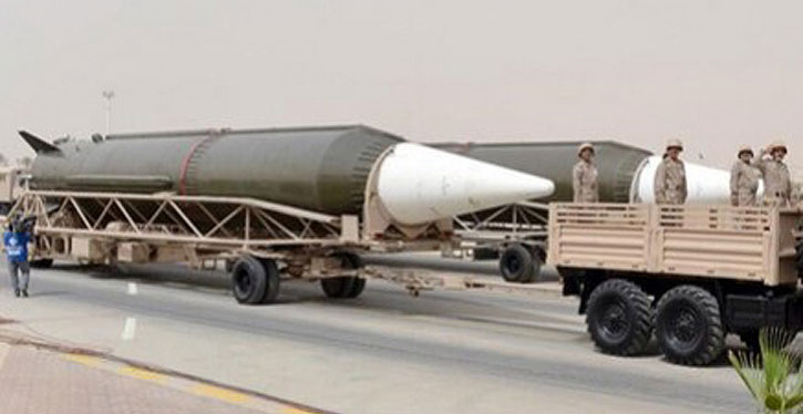 DF-3A ballistic missiles unveiled at a military parade in Saudi Arabia April 29, 2014