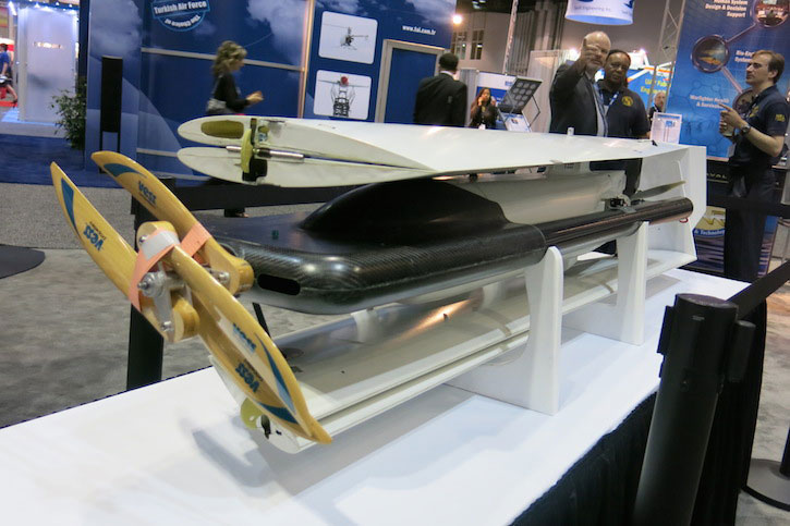 When folded, the XFC UAV  is stored in a canister that fits the submarine torpedo tube. 
