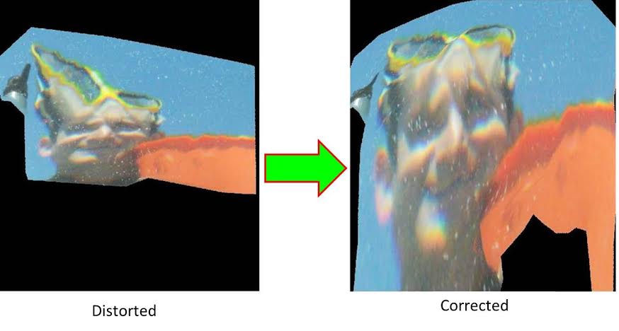 A wave-distorted image taken below water corrected through the Stella-Maris system. Photo: Technion 