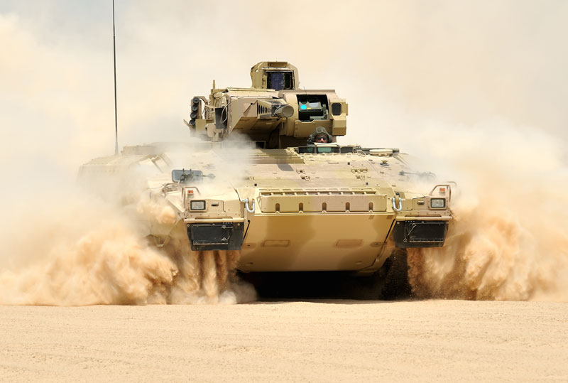 The armoured infantry fighting making its Paris debut following successful desert - Update: