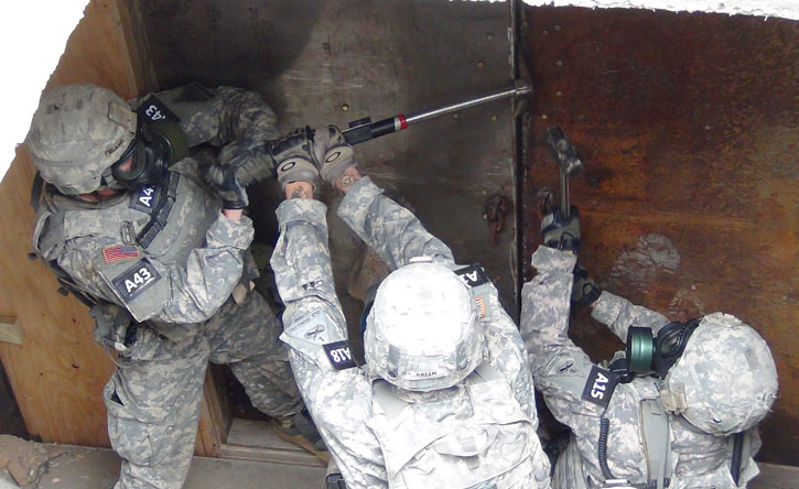 Cold breeching tools are required to enable soldiers to rapidly overcome obstacles, locked doors and passageways. Photo: US Army 