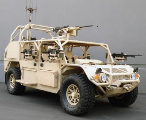 The Flyer 72 specially modified for SOCOM GMV 1.1 specifications has entered low rate initial production for a production series of 72 vehicles. (GD photo)