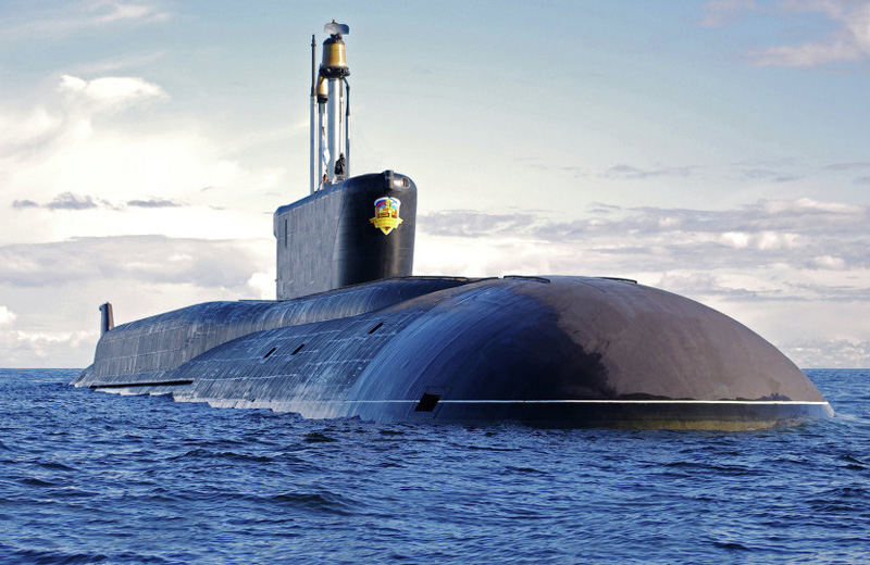 The second Borei class submarine Alexander Nevsky, in service with the Russian Navy strategic force. 