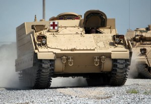 The AMPV will be delivered in several variants, including a troop carrier, command vehicle, mortar carrier and medical evacuation configurations. Photo: BAE Systems 