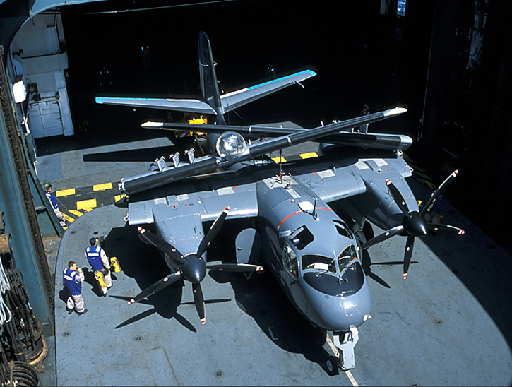 The S-2 Tracker and C-1 Trader were the only transport and multi-mission aircraft designed to fit the constrains of aircraft carriers of the 1950's. 