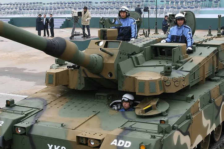 The tank is equipped with day camera, thermal and milimeter-wave sensors, support automatic target detection and tracking under all weather conditions. The tank is well protected with passive and reactive armor suite; additional protection could be added by the integration of a Korean developed Active protection System designed to defeat shaped-charge rounds from close-in distance (10-15 m’). The tank is also provided with radar and laser detecting sensors, that could be coupled with soft-kill countermeasures.