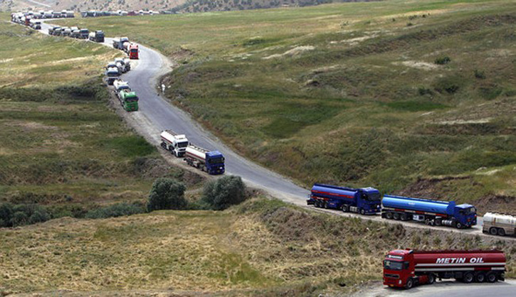 The Kurdistan Regional Government (KRG) reportedly began to export crude oil in 2012, tapping oil wells located at the area it is controlling. The crude is transported by trucks and then loaded into a pipeline to the Turkish port city of Ceyhan. Baghdad threatened to take legal action against companies dealing with that oil, but the Kurds say they are entitled to market the resources of their own region.