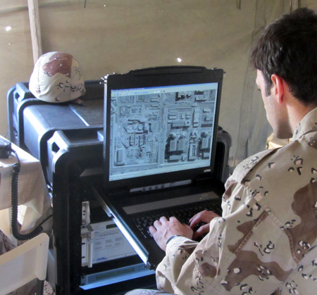 The MiniTer provides real-time imagery from ErosB supporting forces in the field. Photo: Imagesat