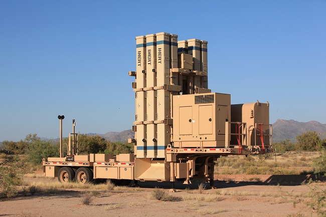 Raytheon is the developer of the mobile transporter-erector-launcher (TEL) system of David's Sling. Carrying 12 ready to launch missiles in sealed canisters, the launcher is deployed with an integral power supply, communications and command and control, enabling the system to deploy in distributed, or centralized control scheme.  the system is designed to enable rapid and efficient missile reloading of stacks of six missiles at a time. Photo: Raytheon