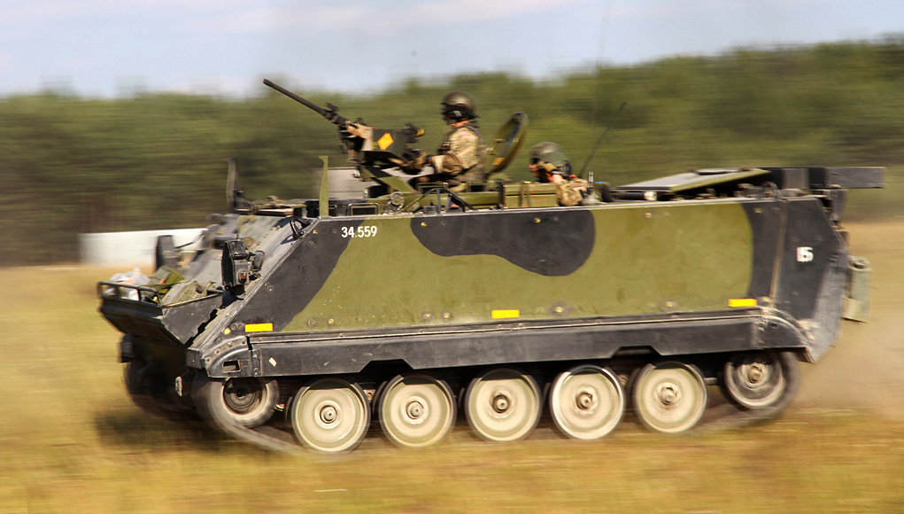 An M-113G3 in the Danish Army service. The G3 was upgraded between 1999 and 2004. Some were extended by 66 cm, adding a sixth road wheel to carry heavier payloads. These variants were further upgraded to G4 level. Photo: Danish Army