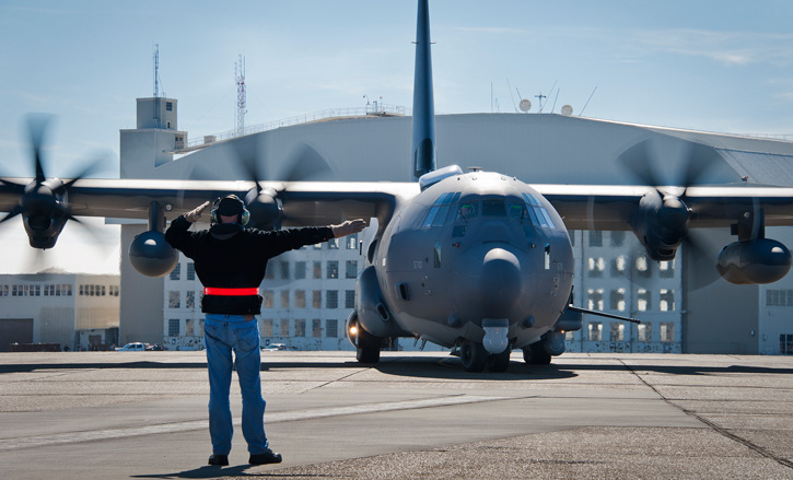 The first AC-130J lands at Hurlburt AFB for testing. This is the latest variant - AW-130J. As all J models, it is using Head Up Displays. In the future it could also be equipped with the latest helmet sights. Photo: US Air Force