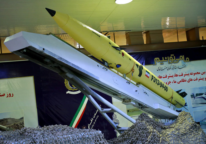 Fateh 313 short-range ballistic guided missile has a range of 500 km.  
