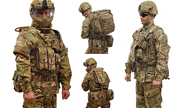 Several configurations of the Virtus kit, which includes over 50 items. Over 82,000 kits are required to equip the British combat units.