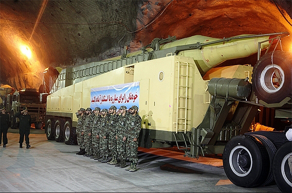 Shahab 3 ballistic missiles stored in underground tunnels, where they are protected from enemy intelligence collection or attacks. Photo: FARS News