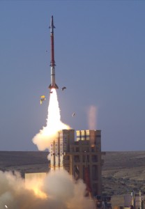 The interceptor used with the new David's Sling Weapon System is the Stunner missile, developed by Israel's RAFAEL Advanced Defense Systems and the US Raytheon company. Photo: IMOD 
