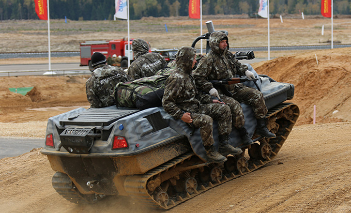 The Mobile Autonomous Robotic System (MARS) is an infantry support robot developed by Aurora Robotics. It can carry the load of an infantry squad or carry four squad members with their equipment.