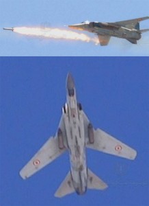 Syrian MiG-23 / 27 Flogger E are used by the Syrian Air Force for ground attack, carrying bombs and unguided rockets. 