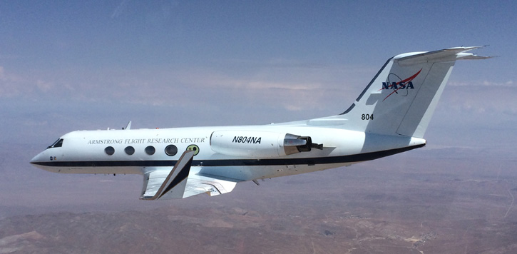 One tech demo successfully completed tests of flaps that can be changed to different angles during flight, reducing drag and noise. Photo: NASA