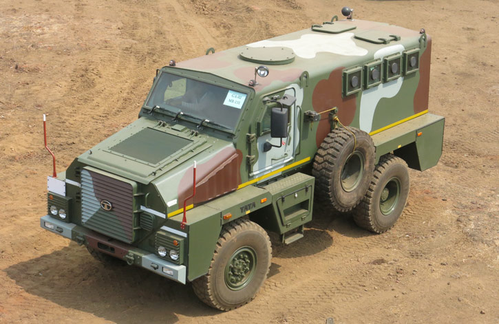 The MPV was developed by Tata Motors Defense unit, under the company’s strategic expansion of its defense solutions, from logistical and utility vehicles to the design shift to broader mobility solutions for the military, providing all types of platforms. Photo: Noam Eshel, Defense-Update.