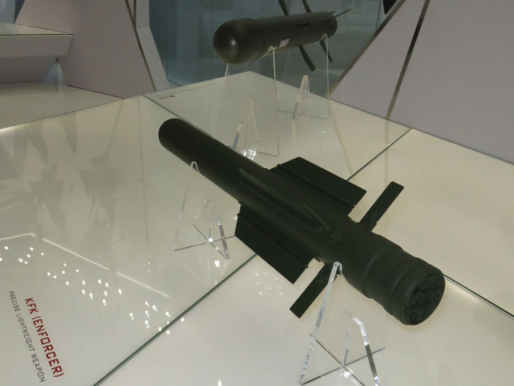 The Enforcer miniature guided missile from MBDA can hit targets with high precision, up to 2000 meters away. Photo: Noam Eshel, Defense-Update