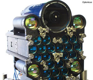 A laser array tested under the DARPA Excalibur program. Photo: DARPA