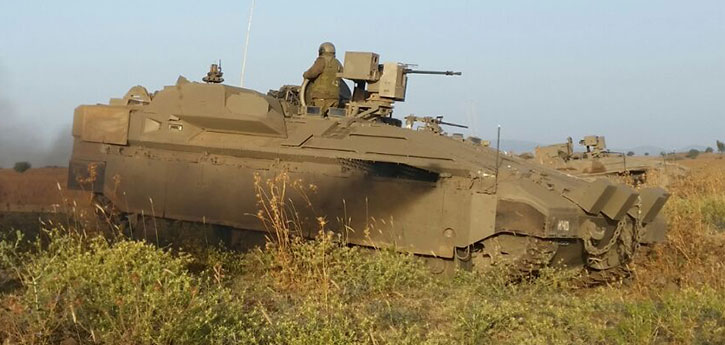 US-built kits represent more than 50 percent of the cost of the vehicles. The kits are assembled in Israel into several variants, including APC, combat engineering, technical support and command vehicles. All will receive APS to improve combat survivability. Photo: IDF Spokesman.