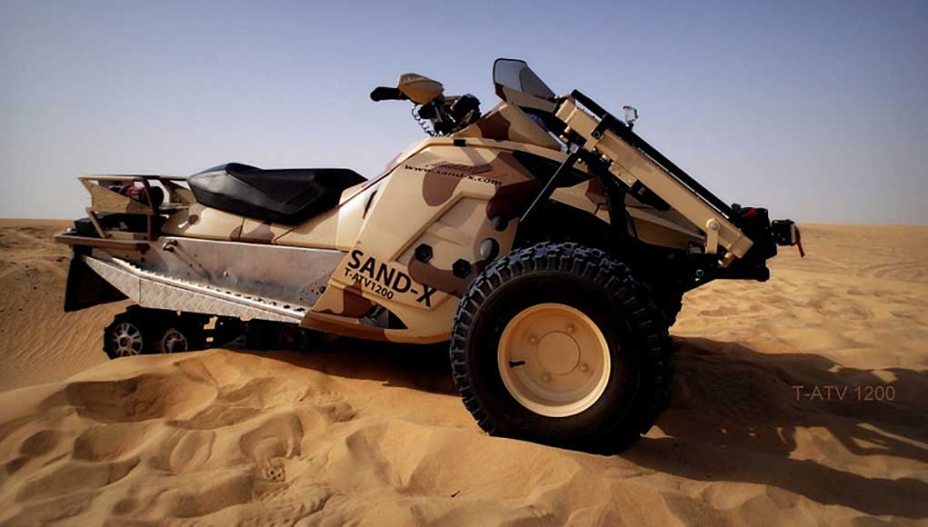 Lejos Mierda Gestionar Autonomous Tracked ATVs Roam the UAE Desert - Defense Update: